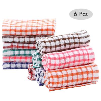 6 STuks Katoenen Keuken Theedoeken Absorberend Pluisvrij Horeca Restaurant Doek Afdroogdoeken Schoonmaakdoek Keuken Schoonmaakdoek