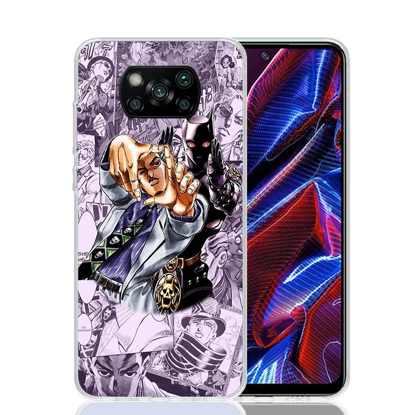 Anime JoJo Killer Queen Phone Case For Xiaomi Poco X7 X6 X5 Pro F7 Ultra Redmi 15C 15 13 13C 12 12C 10 10A 10C 9 9A 9C 9T Cover