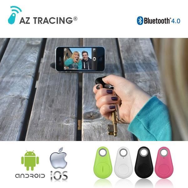 AZ TRACING® Locator Tracker Keychain Connected Anti-Loss and Remote Photo Trigger - iOS and Android - Pink Color