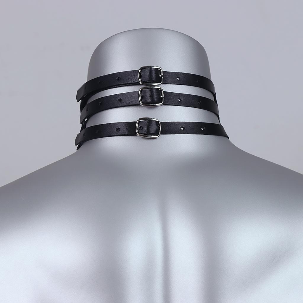 Gurtzeug Punk Gürtel Herren Leder Gurtzeug Halsband Punk Stil Halskette Choker Harajuku Gothic Kleidung Exotische Gürtel Accessoires