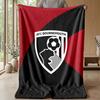 Bournemouth Football Print Flannel Blanket, Soft Warm Lightweight Throw Blanket for Sofa Bed Camping