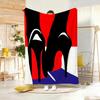 Artistic Pattern RRed Bottom Heels Throw Lightweight G Flannel Blanket Soft Skinfriendly for Summer Cooling
