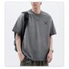 Summer American High-density Knitted Loose Printed Men's T-shirt Short-sleeved