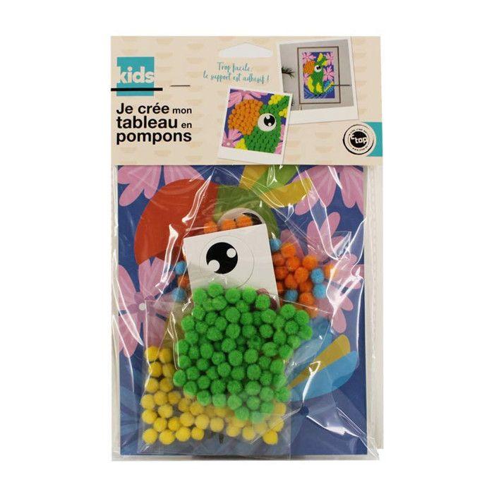 Tableau en pompons - Activité pour enfant - Oiseau