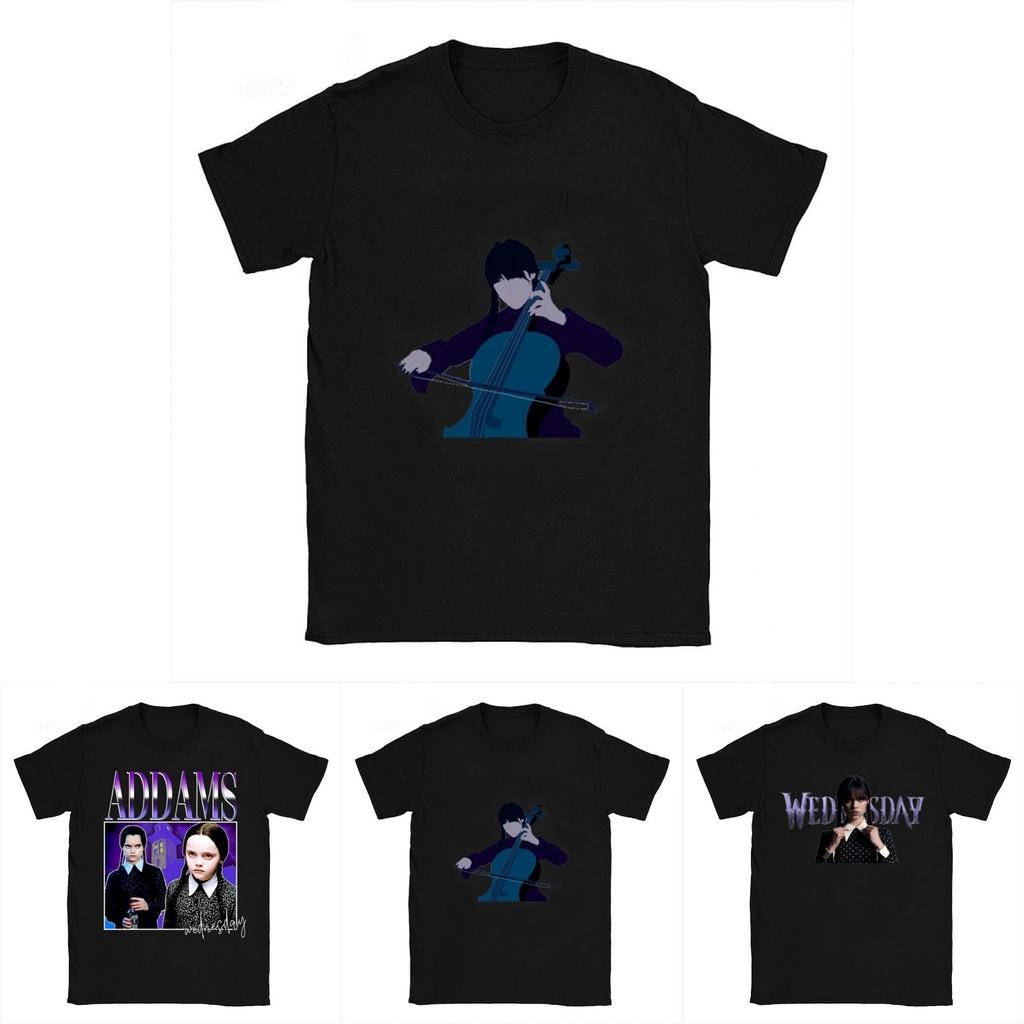 La Famiglia Addams Mercoledì T-shirt Unisex Top Stiloso Morbido Traspirante Comodo
