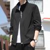 Men's Plus Size Stand-Up Collar Casual Jacket - Spring/Autumn Trend