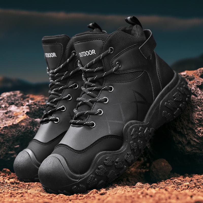 Outdoor Men's Hiking Boots Winter Men's Snow Boots Waterproof Leather Sports Keep Warm Men's Work Boots  Men Causal Sneakers