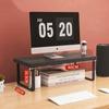 Office Desktop Computer Stand Rack Bracket Raised Shelf Laptop Monitor Wooden Table Home Storage Holders Utility Accessories