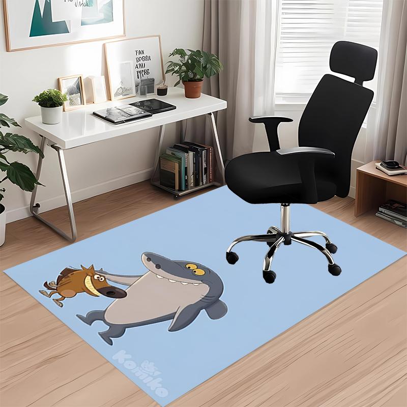 Zig & Sharko Printed Carpetrugfor Office Chair Living Room Bedroom Kitchen Room Decor Gifts