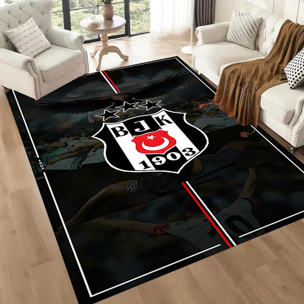 Be?ikta? Football Crest Square Rugs Are a Great Choice for Living Rooms, Bedrooms, Home Décor, and As Gifts.