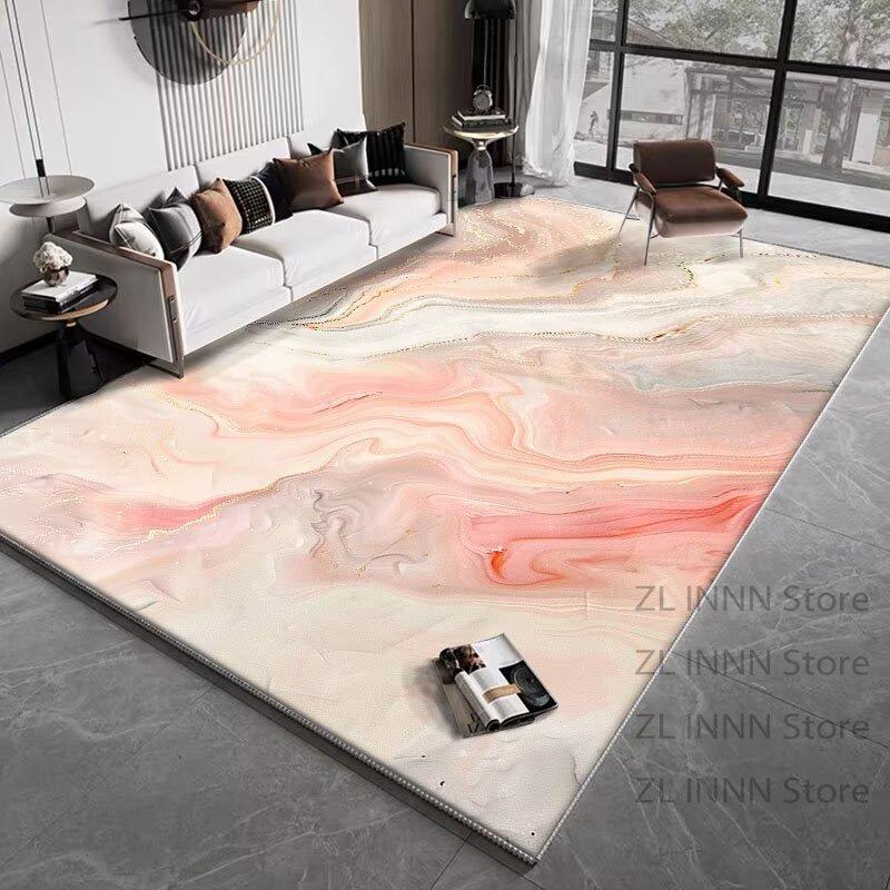 Luxury Marble Style Carpet for Living Room Large Area Texture Decoration Home Washable Rugs Dining Room Bedroom Non-slip Mat