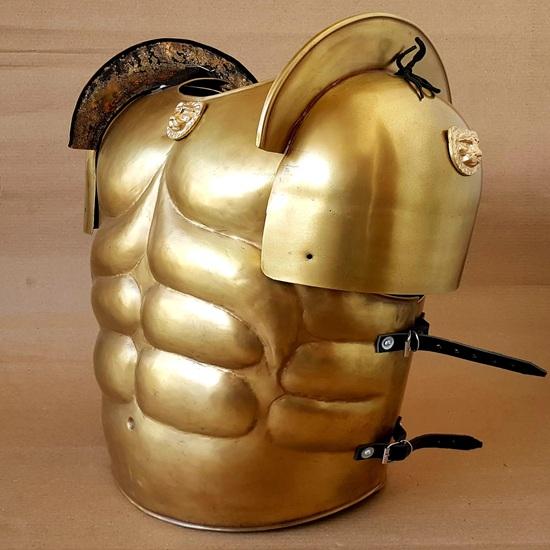 Roman Muscle Jacket Medieval Front and Back Jacket Spartan Shoulder Set Wearable Jacket Armor for LARP, Cosplay Best Gift