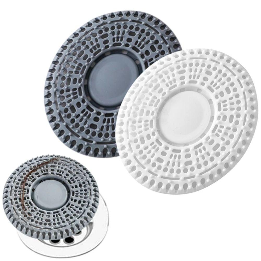 2pcs Fine Filter Hair Catcher Stopper Round Shape Floor Drain Cover Strainer  Kitchen