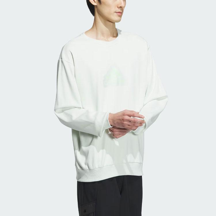 Adidas FW23 Dragon CNY Crew Neck Sweatshirt with Logo & Embroidery Men Tops Crystal-Blue IT3991