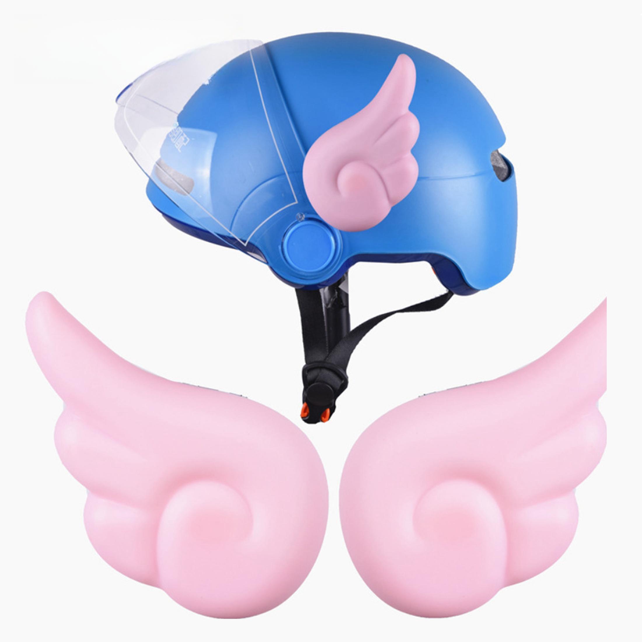 

2PC Electric Motorcycle Helmet Angel Wings Decoration Accessories рожевий