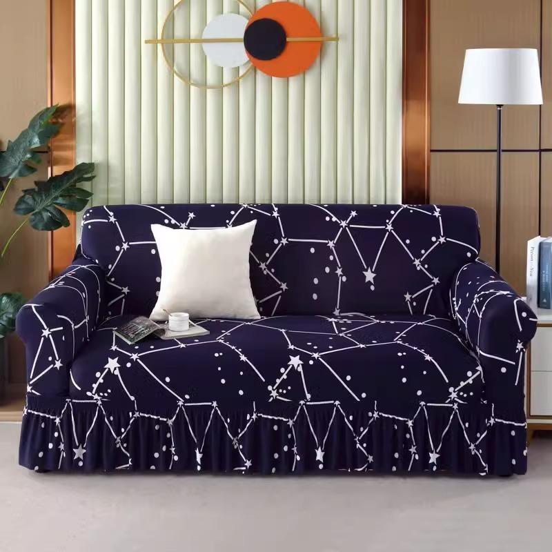 Universal European Style Skirt Sofa Cover  All Season Universal Fabric Summer Sofa Cover  One Piece Sofa Cushion with Sandpaper