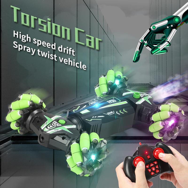 4Wd  RC Car Toy  Gesture Sensing Spray Twisting Stunt Drift Car Radio  Remote Controlled Cars RC Toys for Children Boys Adults