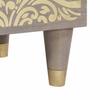 Sideboard Gray and Gold 40 x 33 x 75 cm Solid Mango Wood