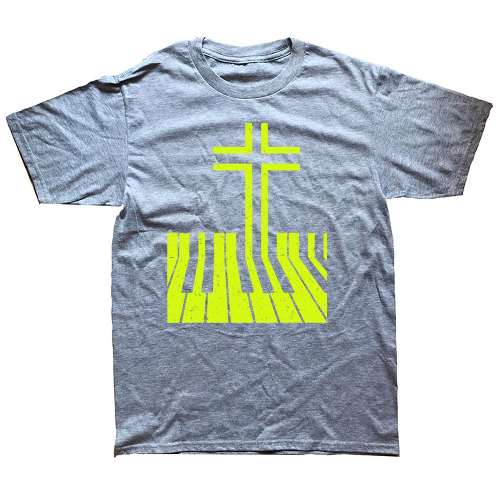 Christlicher Klavierspieler Geschenk Design Klavierlehrer Tastatur T-Shirts Grafik Kurzarm Musiker Musiklehrer T-ShirtF