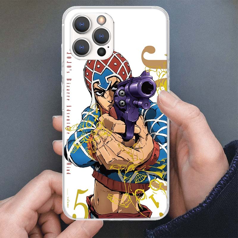 JoJo Adventure Guido Mista Phone Case For iPhone 17 16 15 14 13 12 11 Pro Max Mini Plus Air 7 SE 8 Soft Silicone Print Shell Fun
