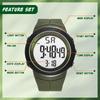 Electronic Quartz Digital Silicone Sports Watch with LED 3ATM Water Elastic Stylish Casual Fashion Accessory Perfect Gift for or Your Boyfriend Men's