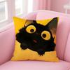 Creative Funny Meme Viral Art Shocked Cat Art Cushion Cover Pillow Case Soft Skin Friendly Fabric  Concealed Zipper