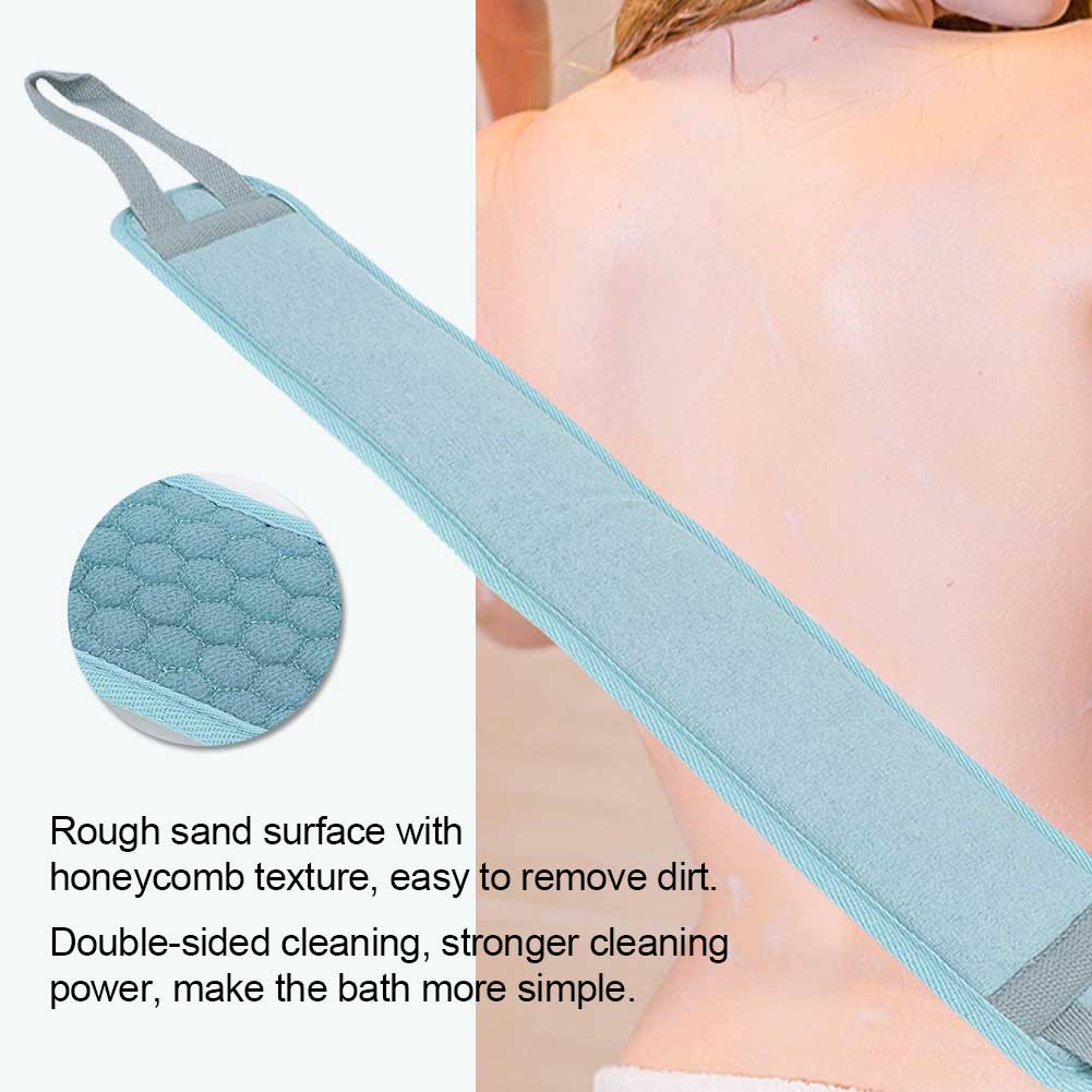 Long Household Exfoliating Back Bath Scrubber Double sided Shower Cleaning Tool Bath Foam Towl