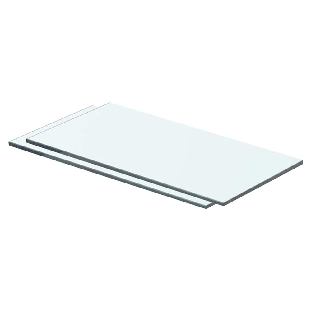Shelf Panels 2 Pcs Glass  40 X 15 Cm