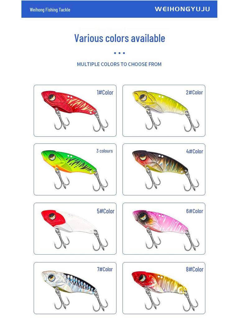 VIB Hard Bait Lure: Copper Sound, Snake Tail Lead Sinker, Long Cast, Outdoor Bionic Artificial Fishing Bait