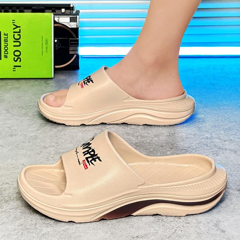 Fashion Fashion Non-Slip Men Slippers House Shoes Soft Platform Slide Sandals Men Indoor Outdoor Shower Bathroom Slipper Casual Shoes