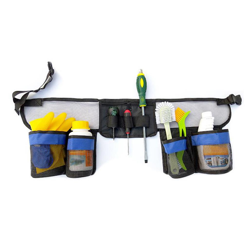 Blue 65x25CM Garden Tool Bag Multipurpose Oxford Cloth Resistance Large Capacity Portable Tool Waist Bag