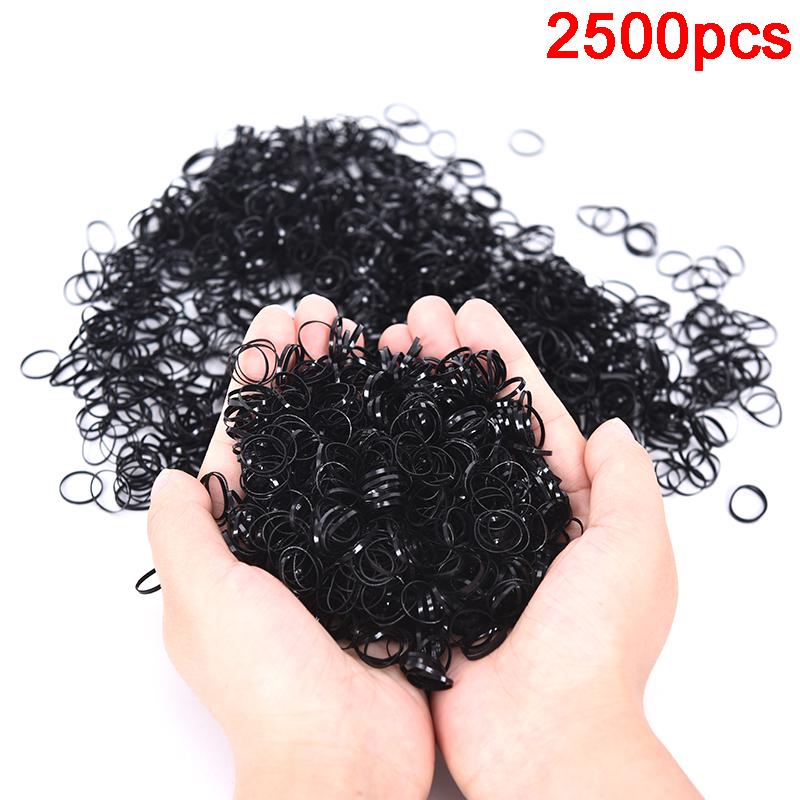 2500Pcs Kind Baby Haar Klar Gummibänder Elastische Zöpfe Zöpfe Haar Ring Seile