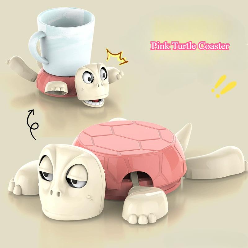 3D Printed Panicked Turtle Coaster Home/Office Decorative Coffee Tea Cup Mat Insulation Pad Mug Holder with Funny Expression
