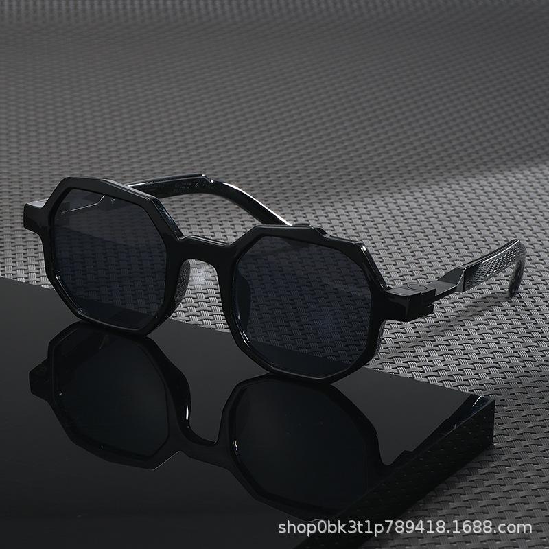 European and American new personalized hip-hop sunglasses men's high-end punk wear fashion multilateral sunglasses women's retro
