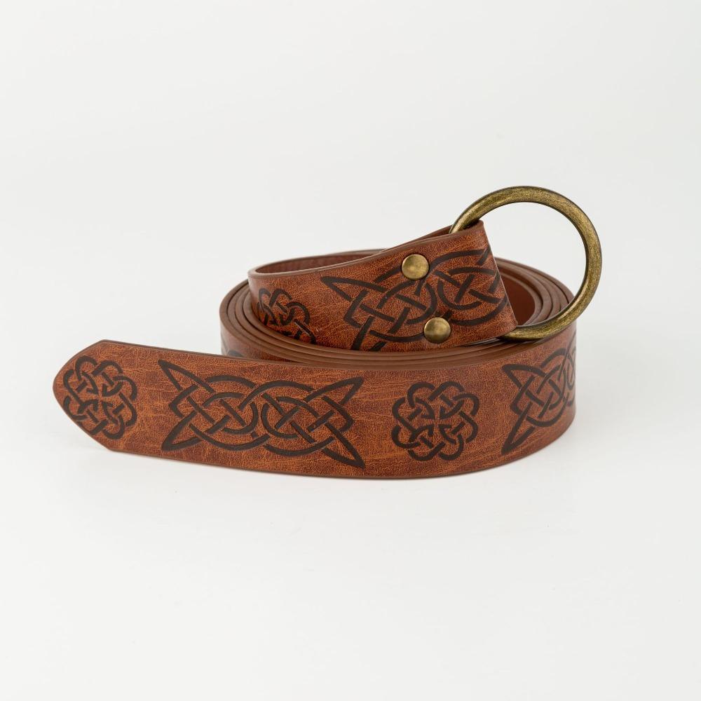 

ПУ Кельтский Пояс Винтажная Кожа Средневековый Пояс Ретро Викинг Ренессанс Пояс Взрослый Style 3