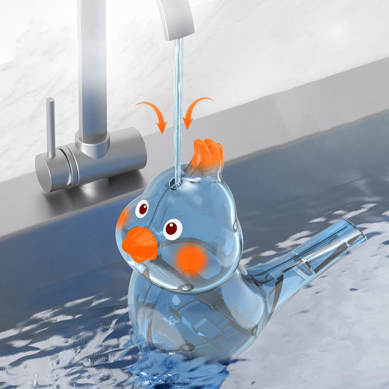 1Pcs Bathtime Musical Toys Cartoon Bird Whistle Water Whistle Bird Shaped With Lanyard Small Musical Instrument Toy Gift