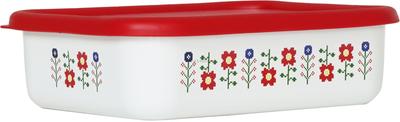 Fuji Enamel Mysa Shallow Square Container S Red MY-S.R