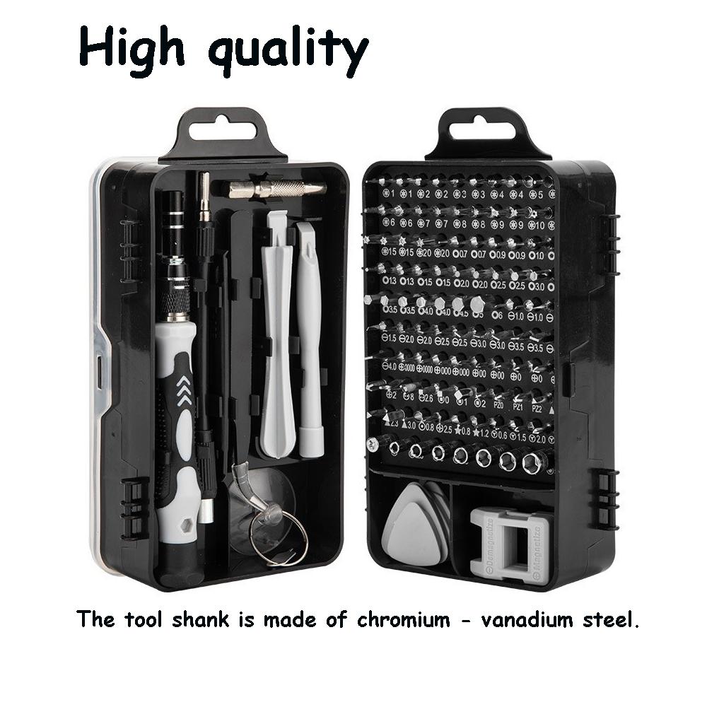 115 in 1 Multifunktionaler magnetischer Präzisionsschraubendreher-Satz Computer-PC Handy-Ausrüstung Reparatur Schraubendreher-Set Handwerkzeuge