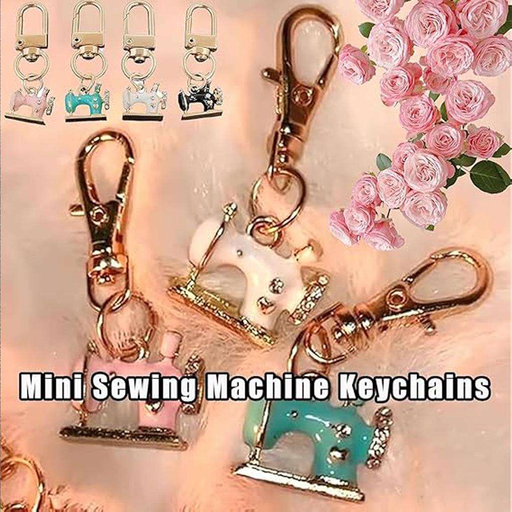 Sewing Style On Go Mini Sewing Machine Keychains For Fashionistas Mini Sewin Machines Charms Retro