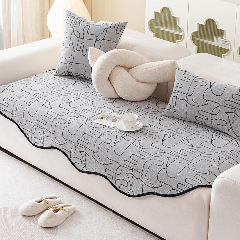 Irregular Sofa Cushions Are Universal In All Seasons, High-End Seat Cushions, Small Fresh Ins Wind Green Special-Shaped Sofa Cover