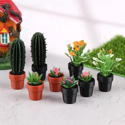 Mini Model Ghiveci Miniatură Vază Plantă la Ghiveci Model DIY Plantă Verde Masă cu Nisip Aranjament Casă Model Decorativ
