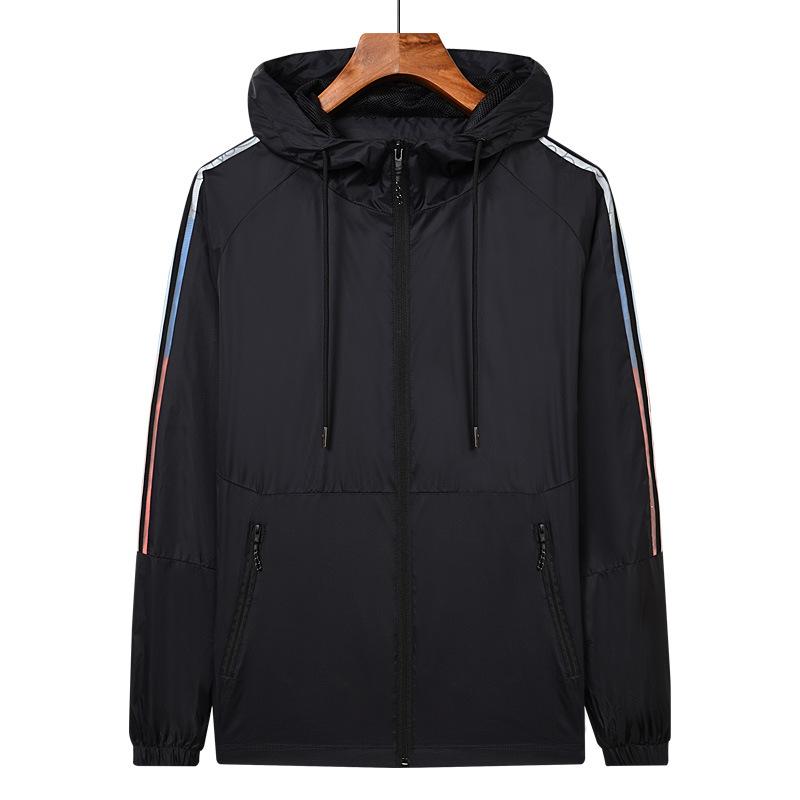 Herr Höst Sportjacka Jacka med Huva Vår och Höst Trenchcoat