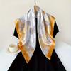 90 * 90cm Silk Scarf Women's Square Scarf New Printed Retro Baotou Scarf Satin Scarf