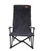 CAMPING MOON Relax Low Chair Low Style Chair Canvas Fabric Long Size Black F-1002C-BK