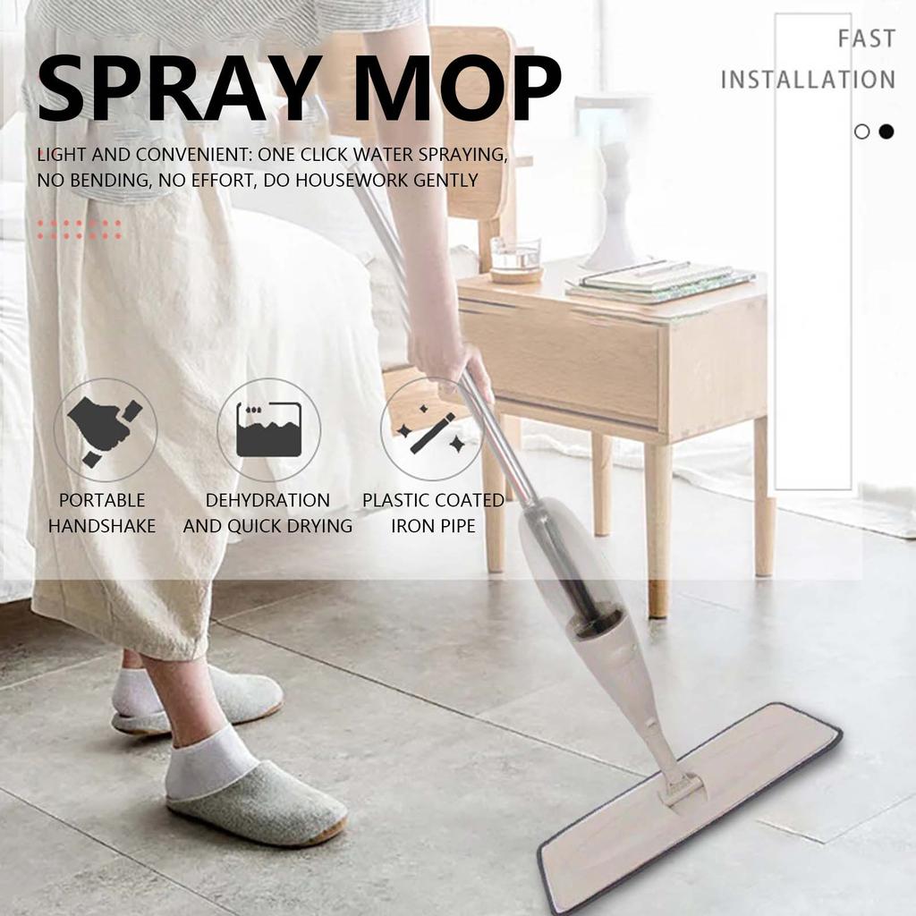 Microfiber Spray Mops For Floor Cleaning,D-ust Cleaning Mop,Kitchen Dry & Wet Mop With 400ML Refillable Bottle 1 Reusable Washable Pads