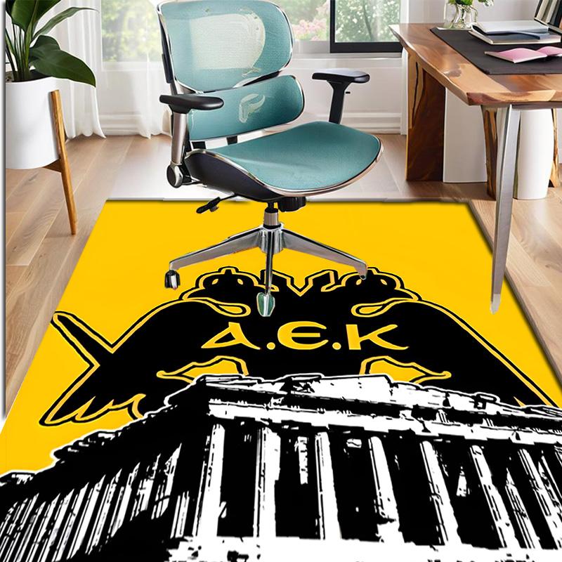 AEK Athens FC Pattern Rug, Indoor/Outdoor Mat, for Picnic, Gameroom, Bedroom, Office, Living Room, Home Decor Carpet, Birthday Gift