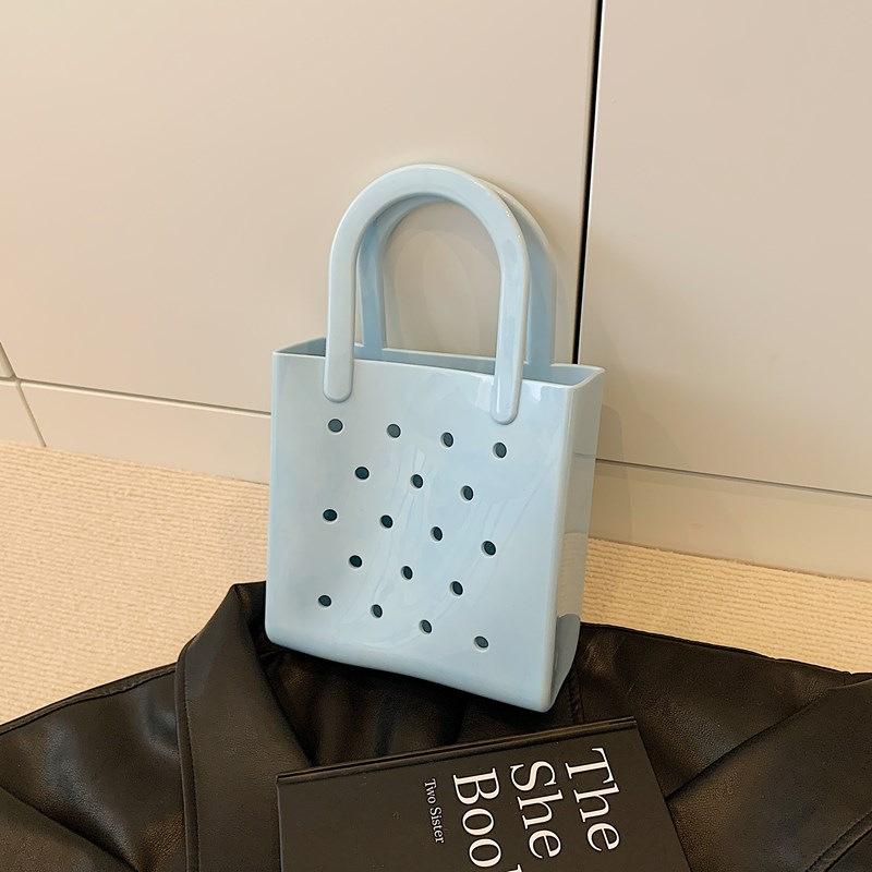 Solid Color Bag Women's New Beach Handbag