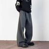 Unisex Wide Leg Trousers With Pleated Detail Relaxed Fit Casual Pants Fall