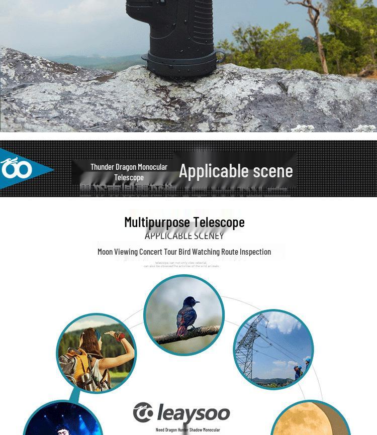 Thunder Dragon High-Definition Portable Monocular - Professional Grade for Concerts, Drama, and Children's Gift, Smartphone Compatible