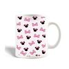 Mug - MANIACASE - Minnie noeud fond rose - Céramique - 30 cl - Compatible lave-vaisselle et micro-ondes